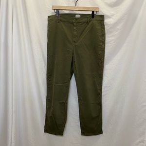 J. Crew olive green vintage straight leg trouser pants, size 31
